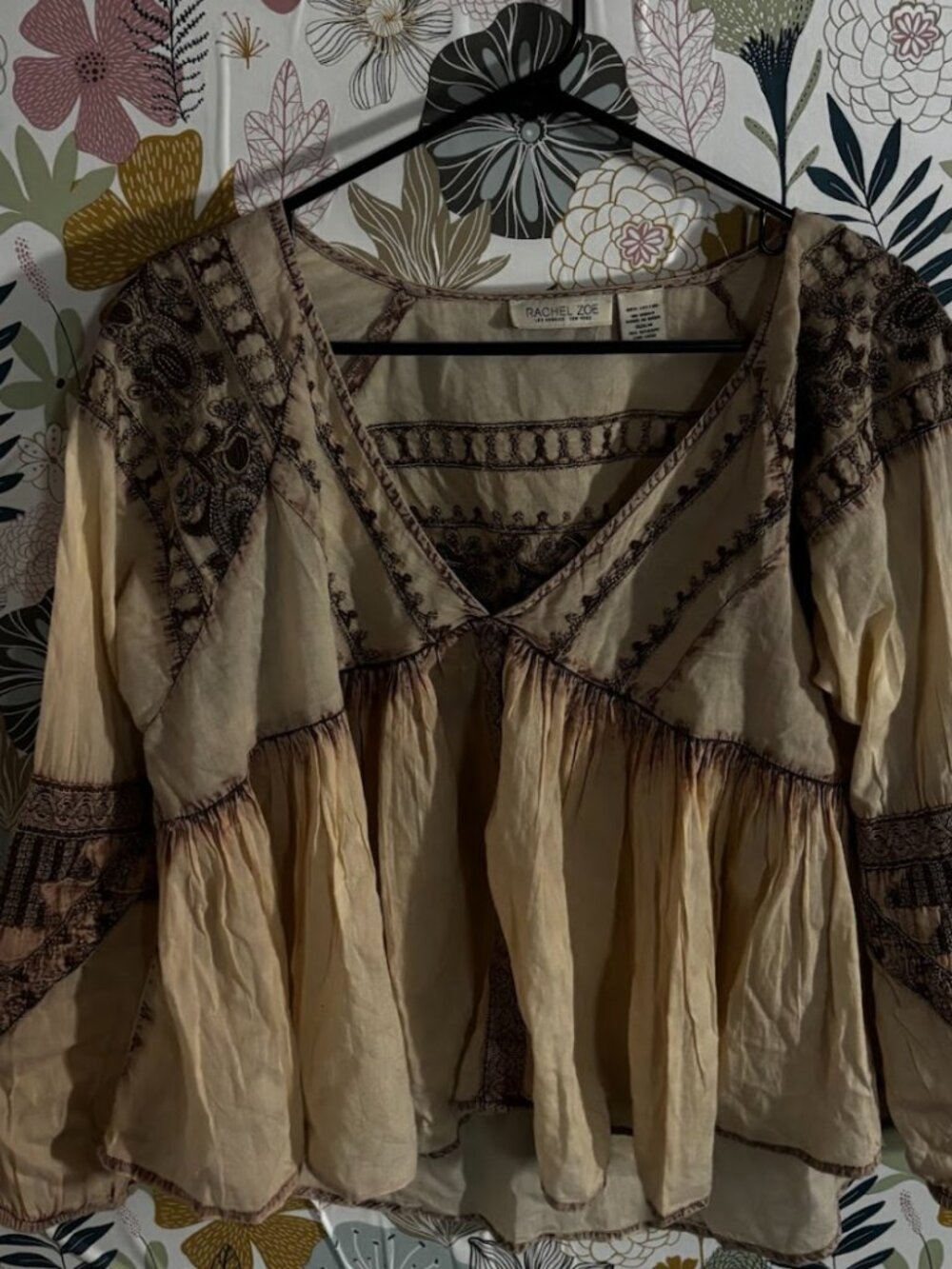 Rachel Zoe Bohemian Embroidered top